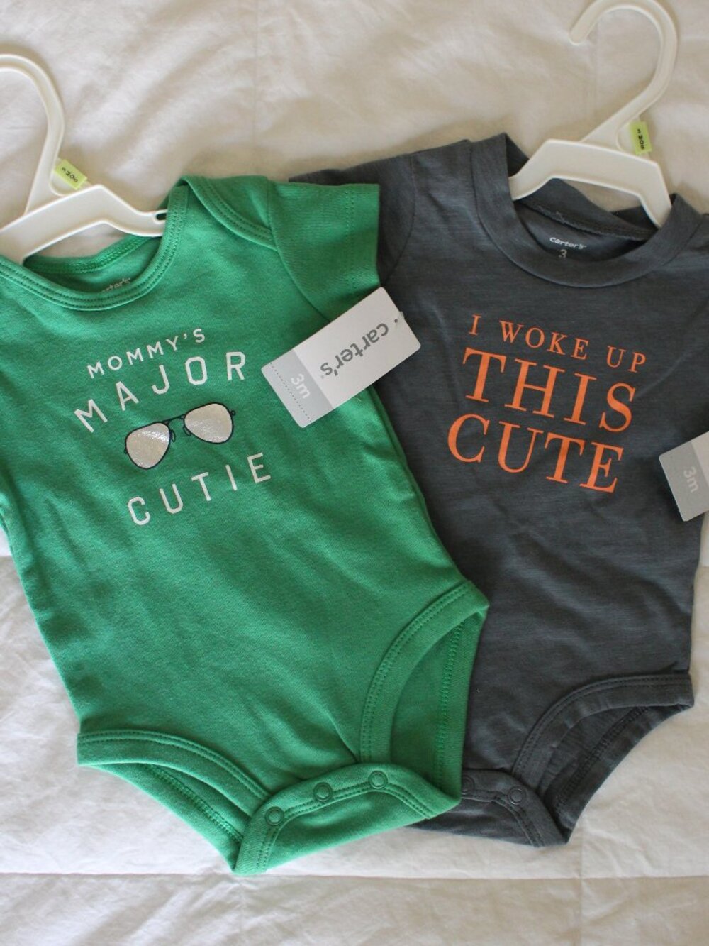 Carter's Set of Two Onesies, 3 Month, NWT, CB
